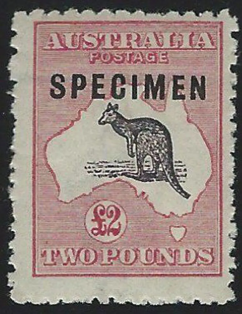 1915-28 3rd wmk £2 purple black & rose ovptd ... Image 1++