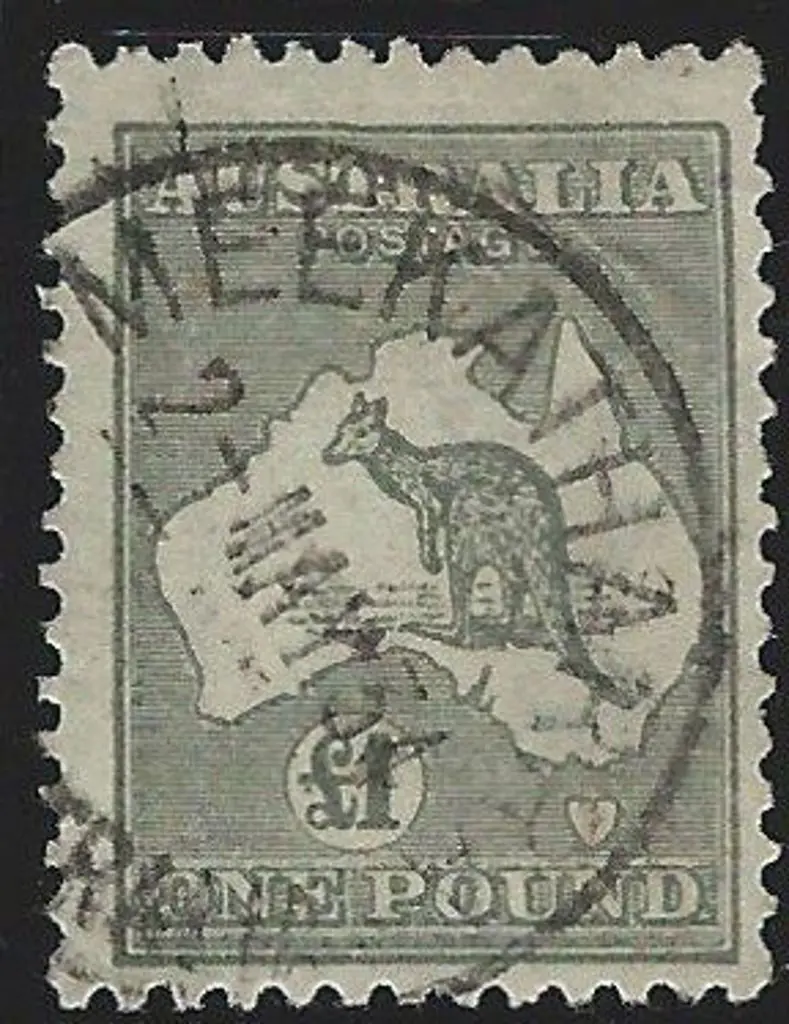 1923-24 New colours £1 grey. F/U by bold ... Image 1++