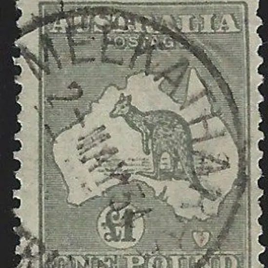 1923-24 New colours £1 grey. F/U by bold ...