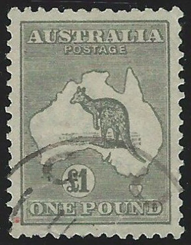 1923-24 New colours £1 grey. F/U with part light ... Image 1++