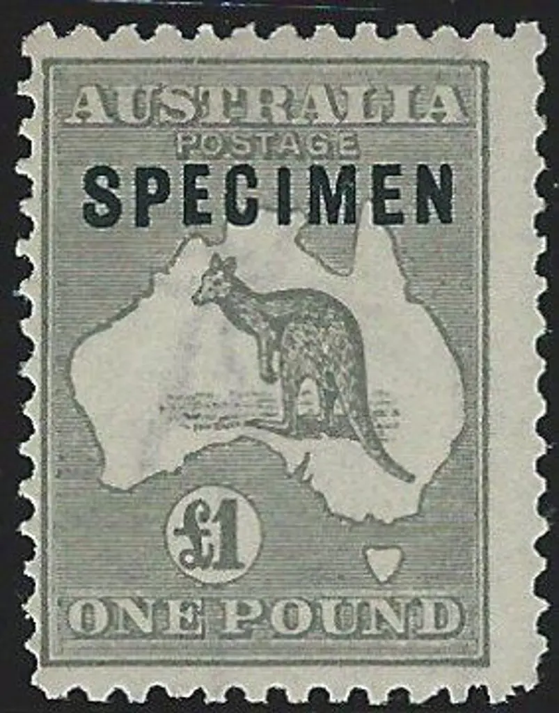 1923-24 New colours £1 grey overprinted SPECIMEN ... Image 1++