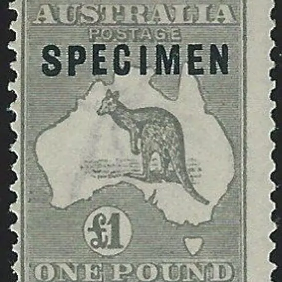 1923-24 New colours £1 grey overprinted SPECIMEN ...
