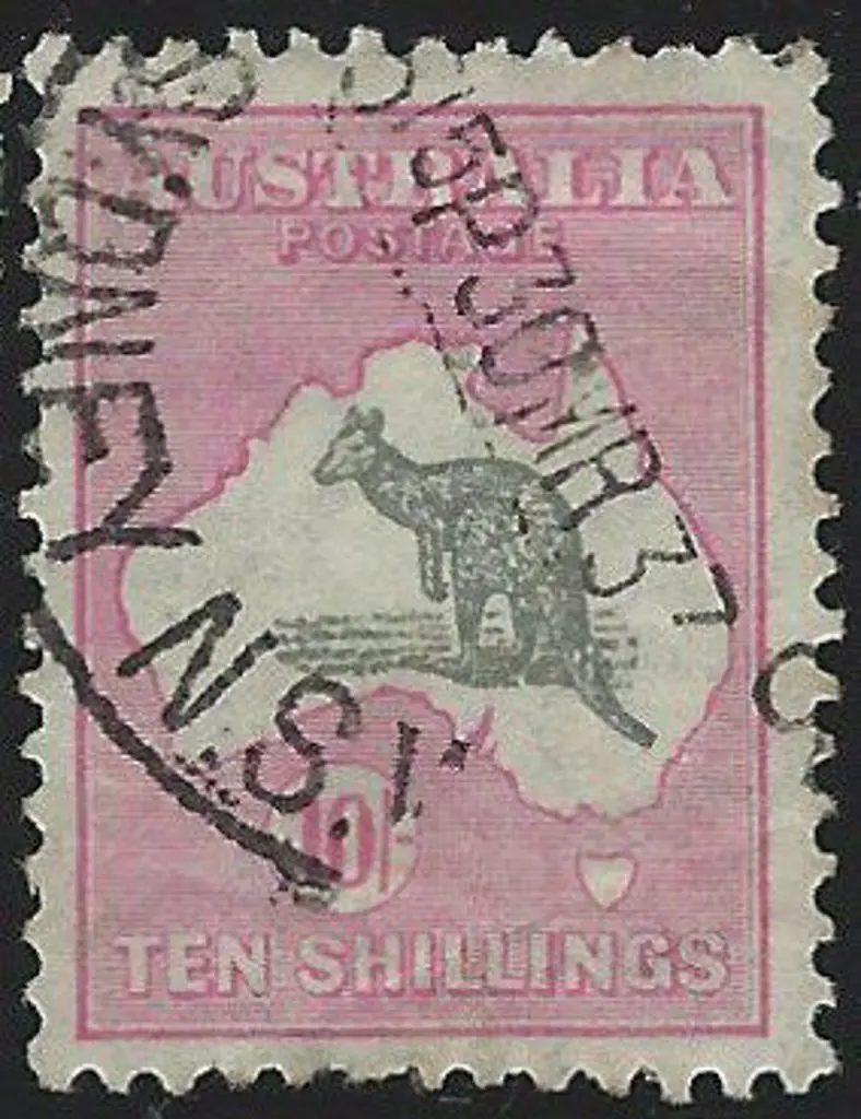 1931-47 CofA 10/- grey & pink Die II. Some toned ... Image 1++