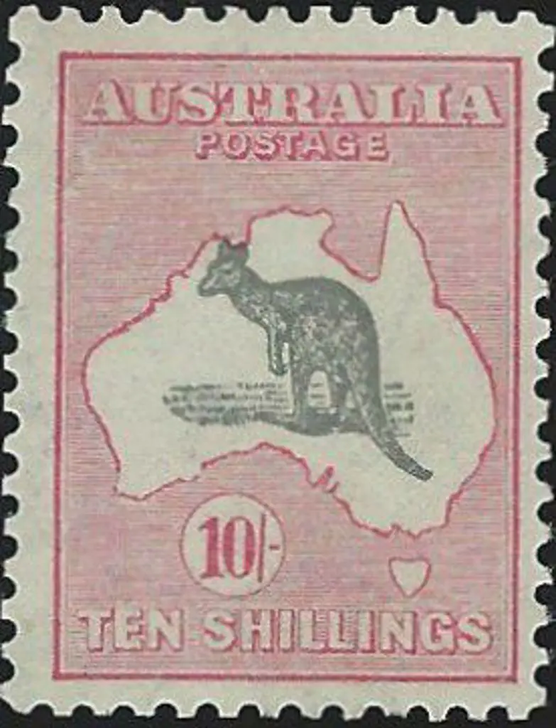 1931-47 CofA 10/- grey & pink. Fresh MUH. Centred ... Image 1++