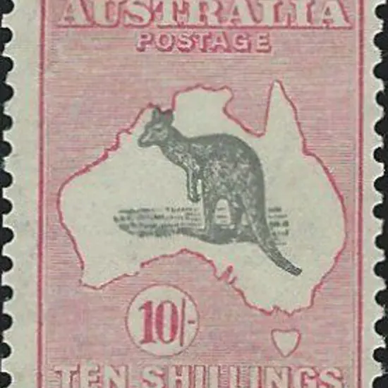 1931-47 CofA 10/- grey & pink. Fresh MUH. Centred ...