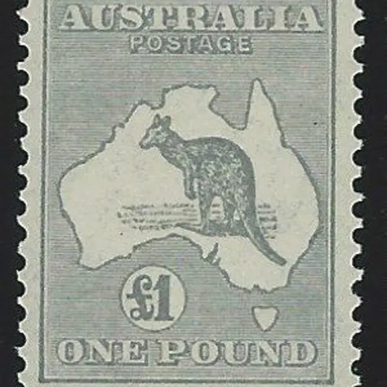 1931-47 CofA £1 grey. Centred slightly up ...