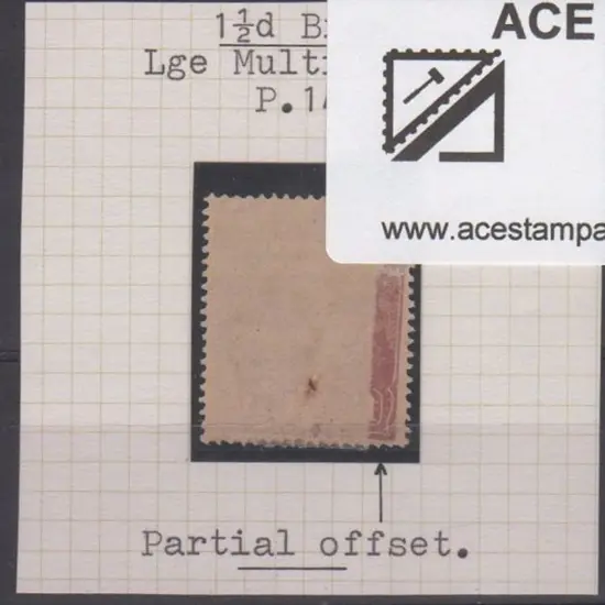 1918-20 Large Mult Perf 14 1½ brown with partial ...