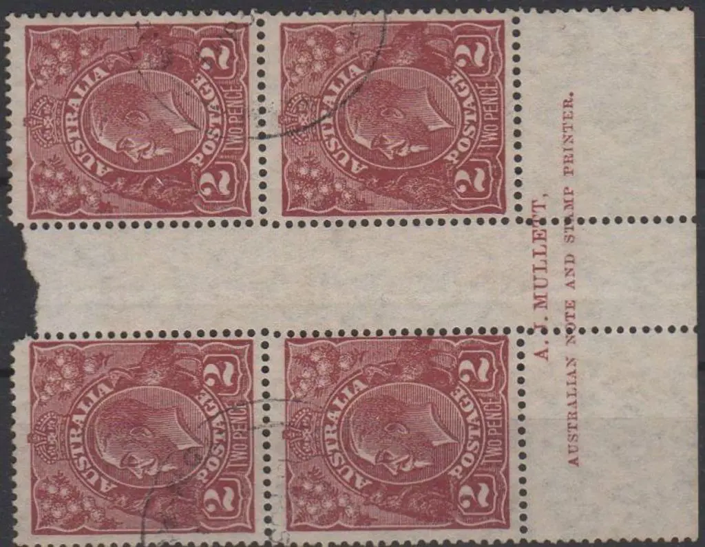 1926-30 SM wmk Perf. 14 2d red-brown in Mullett ... Image 1++