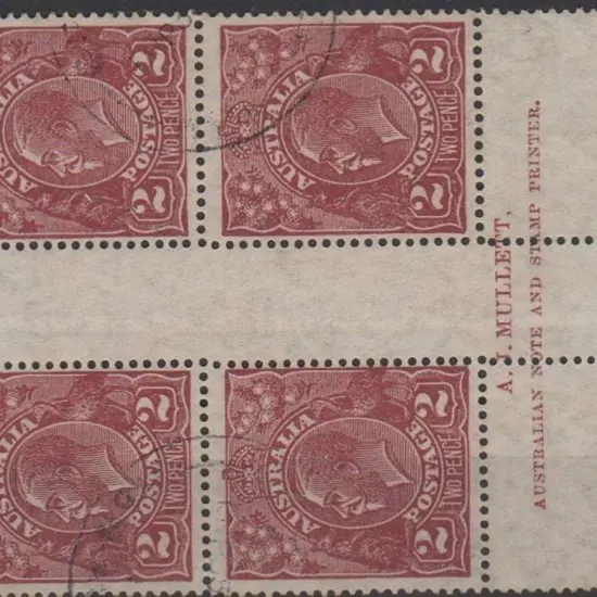 1926-30 SM wmk Perf. 14 2d red-brown in Mullett ...