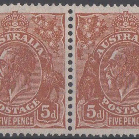 1931-36 CofA 5d deep yellow brown with "Eight ...