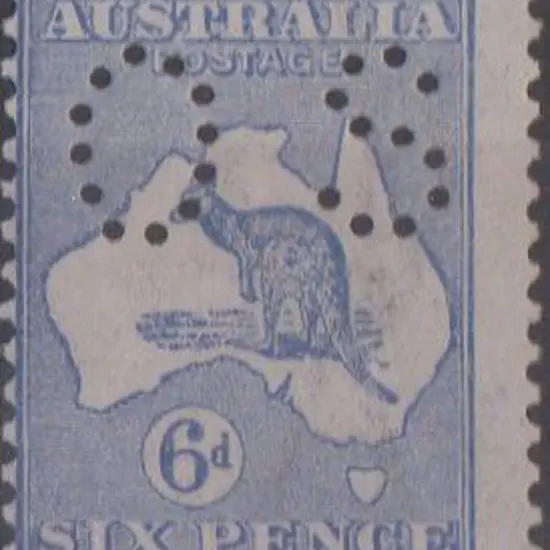 1915 6d ultramarine Die II, 3rd wmk, perfined OS. ...