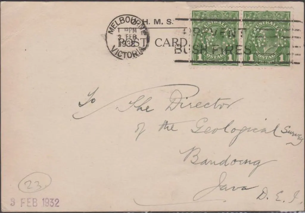1932 OHMS Geological Survey of Victoria card ... Image 1++
