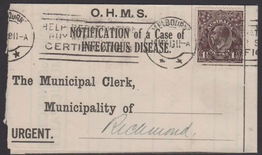 1911 (4th May) "Notification of a Case of ... Image 1++