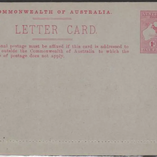 1913 1d bright pink, Die II kangaroo unused letter ...