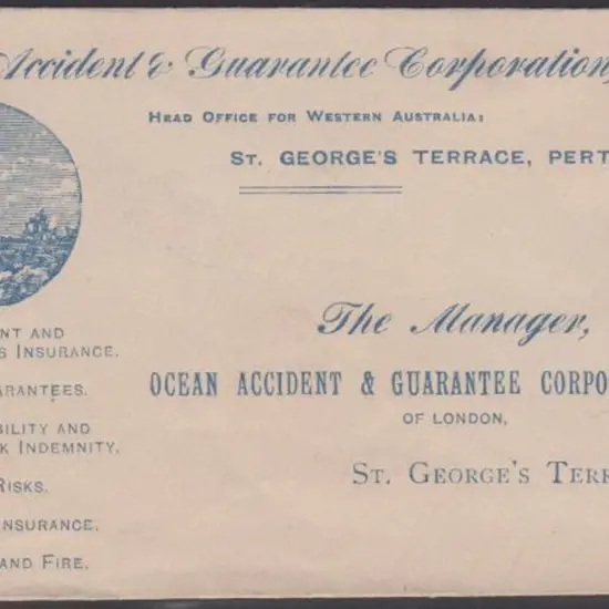 1913 unused commercial envelope printed for Ocean ...
