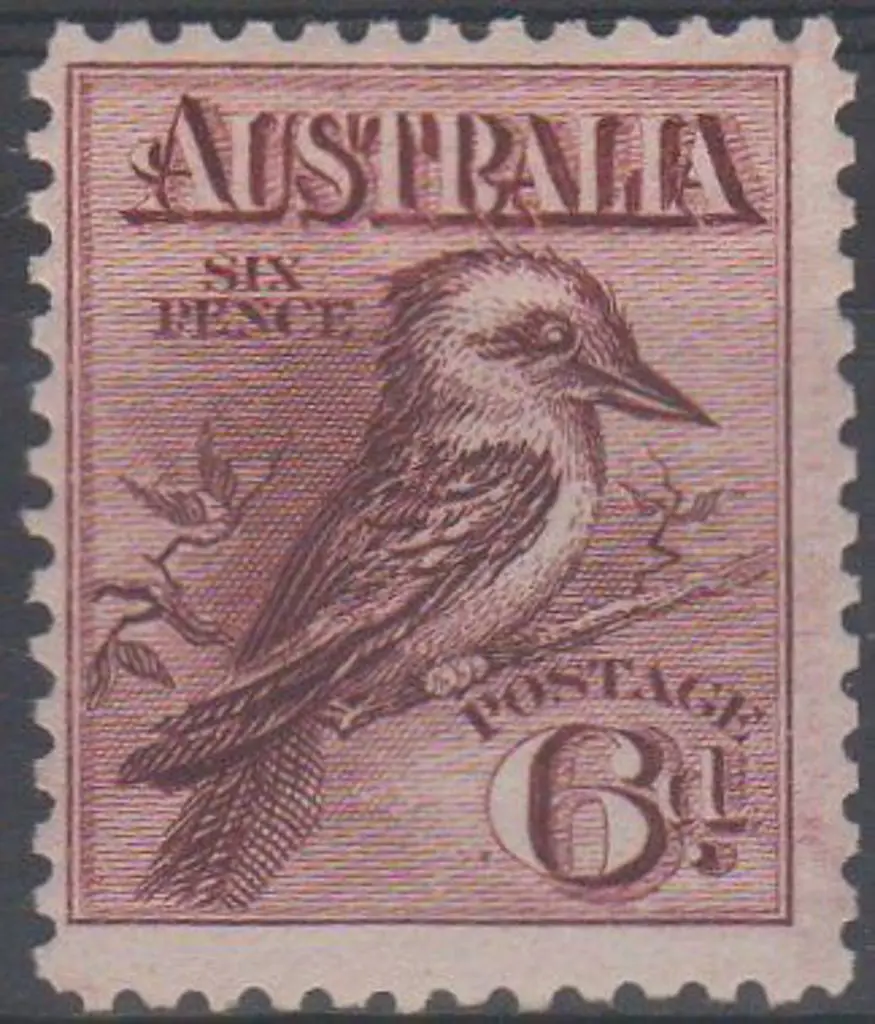 1914 6d engraved kookaburra. MUH centred slightly ... Image 1++