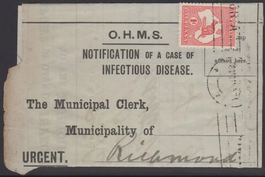 1914 (26th April) "Notification of a Case of ... Image 1++