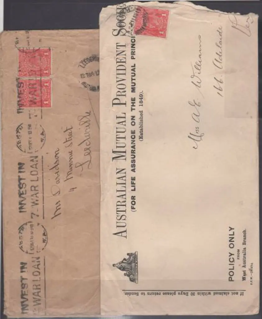 1915 KGV Australian Mutual Provident Society" long ... Image 1++