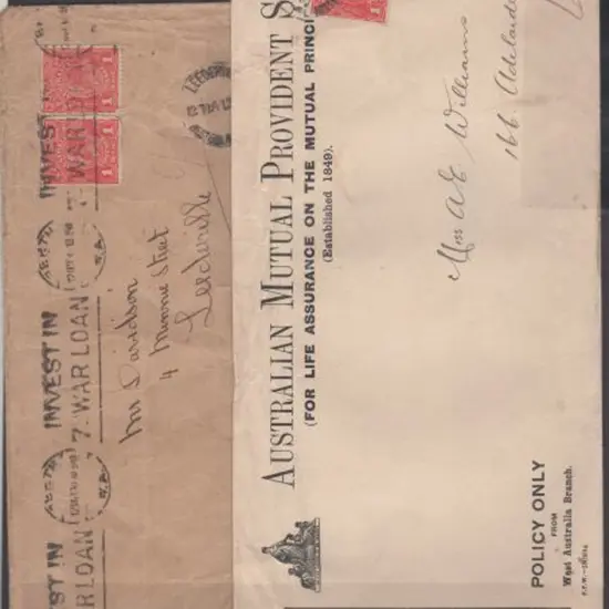 1915 KGV Australian Mutual Provident Society" long ...