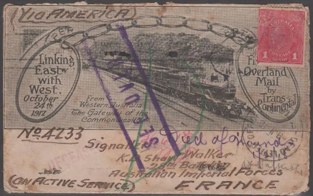 1917 black & white illust postcard, "First ... Image 1++