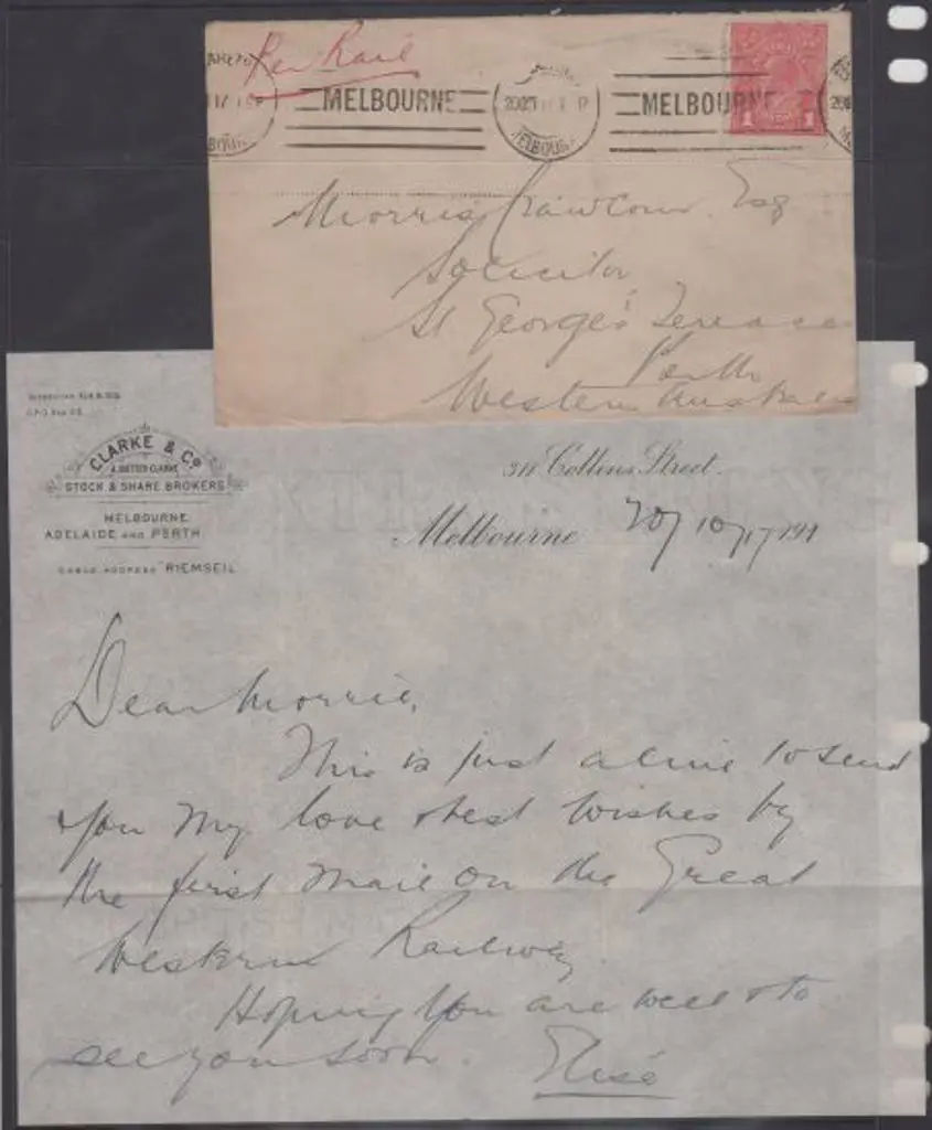 1917 (20th Oct) Cover with letter carried on the ... Image 1++