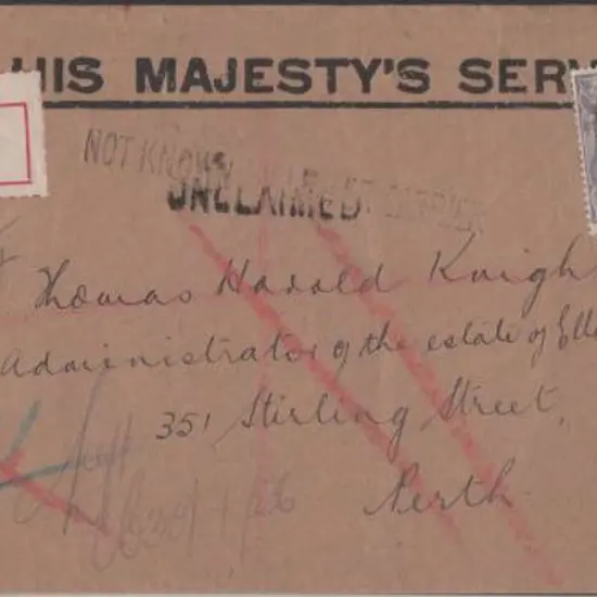 1926 (29th April) OHMS Perth Registered cover with ...