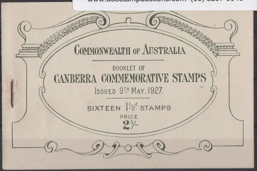 1927 2/- Canberra booklet containing 16x 1½d ... Image 1++