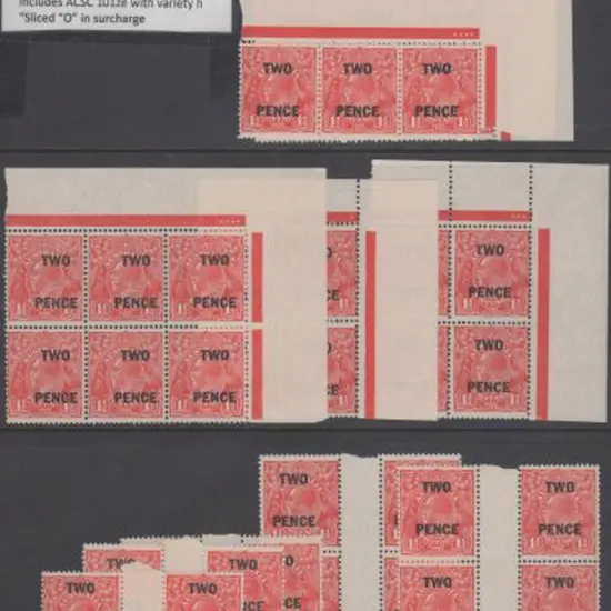 1930 2d on 1½d red KGV Imprint & Plate number ...
