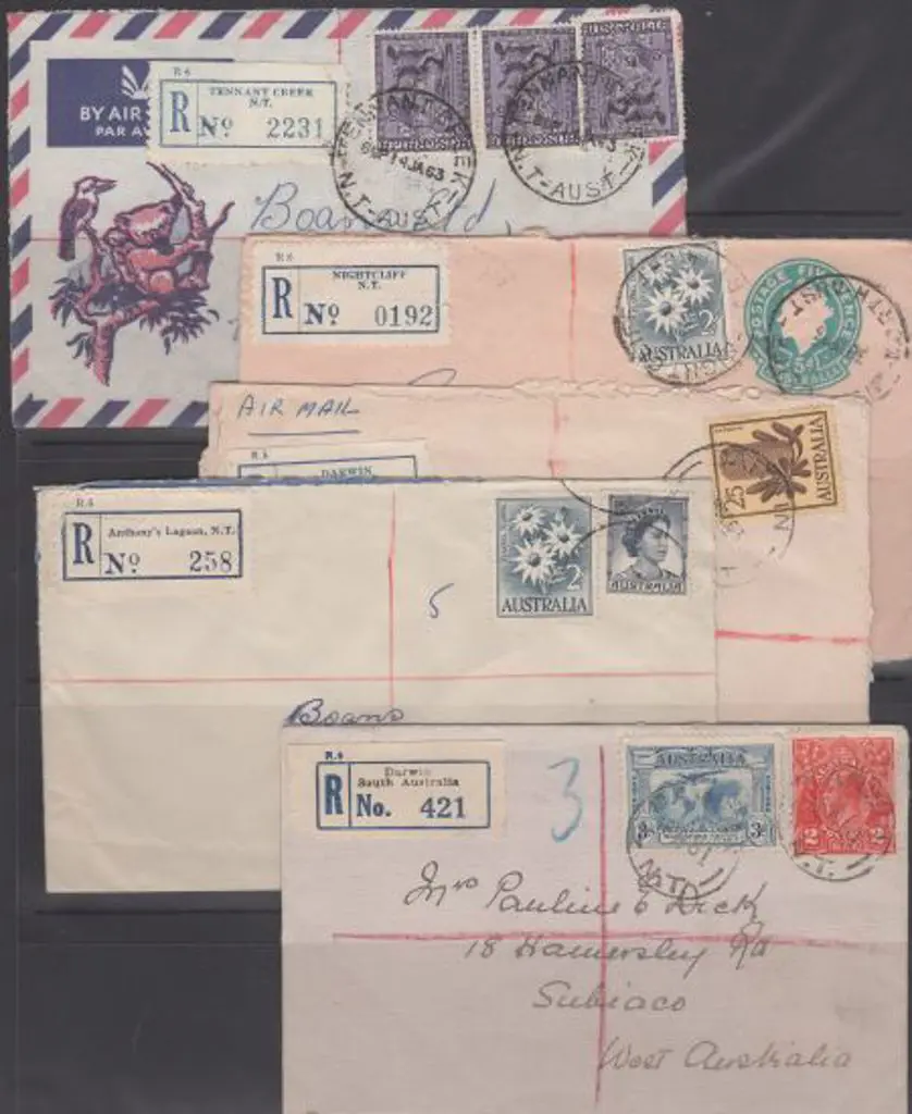1931 Registered airmail cover to Subiaco, WA with ... Image 1++