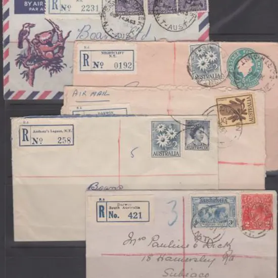 1931 Registered airmail cover to Subiaco, WA with ...
