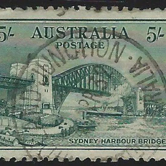 1932 5/- Sydney Harbour Bridge commercially used ...