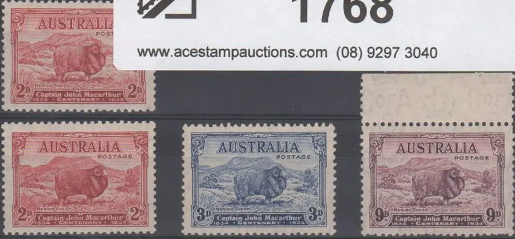 1934 Macarthur set incl 2d "dark hills". All ... Image 1++