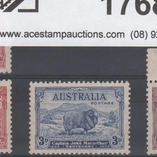 1934 Macarthur set incl 2d "dark hills". All ...