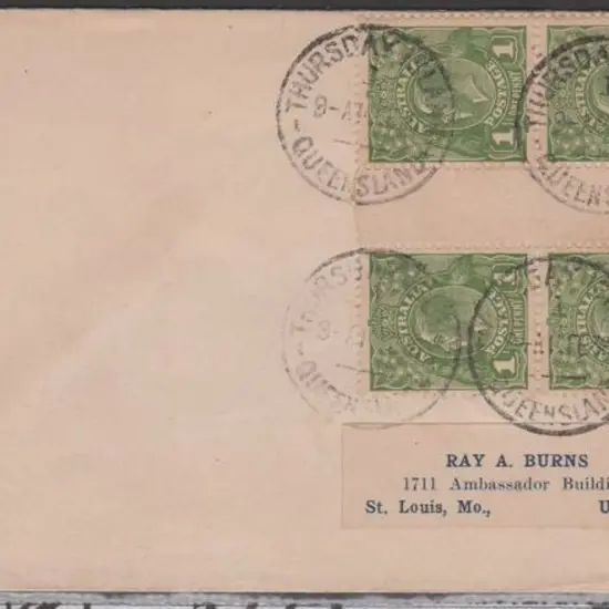 1936 (14th Feb) cover with typed label address to ...