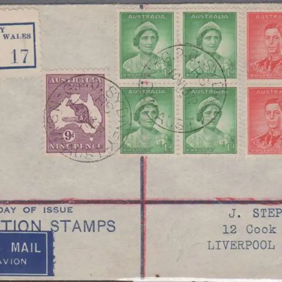 1937 (10th May) Sydney Registered on "Day of Issue ...