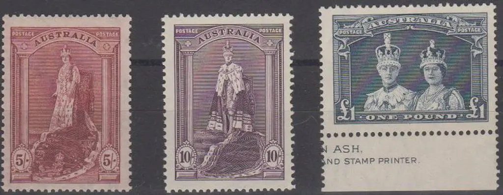 1937/49 Robes set of 3 on thick paper. Fresh MUH & ... Image 1++