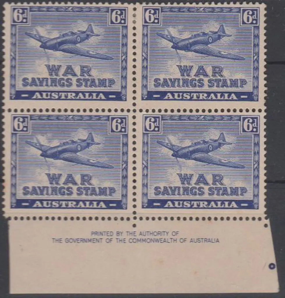 1940 6d spitfire War Savings Stamp in MUH/MLH ... Image 1++