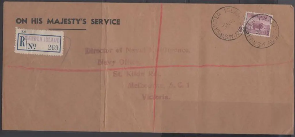 1940 (3rd Aug) OHMS Registered cover with h/s ... Image 1++