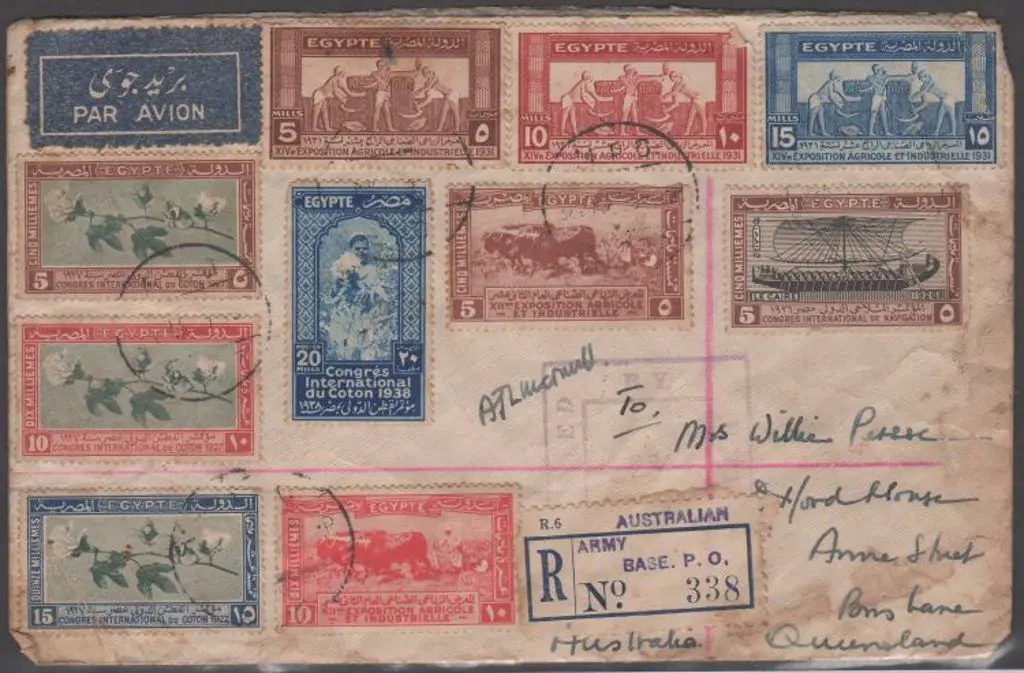 1941 incoming censored military cover to Brisbane ... Image 1++