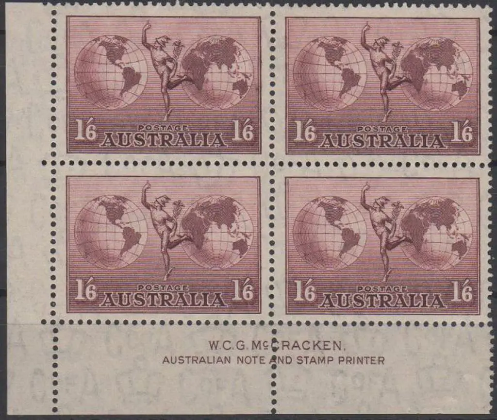 1948 1/6d Hermes on thin paper McCracken imprint ... Image 1++
