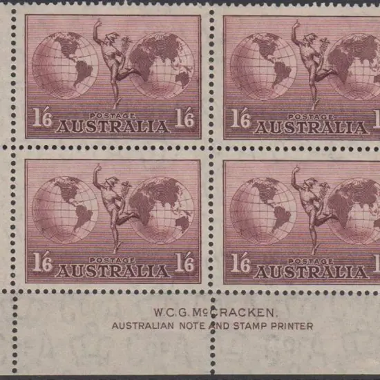 1948 1/6d Hermes on thin paper McCracken imprint ...