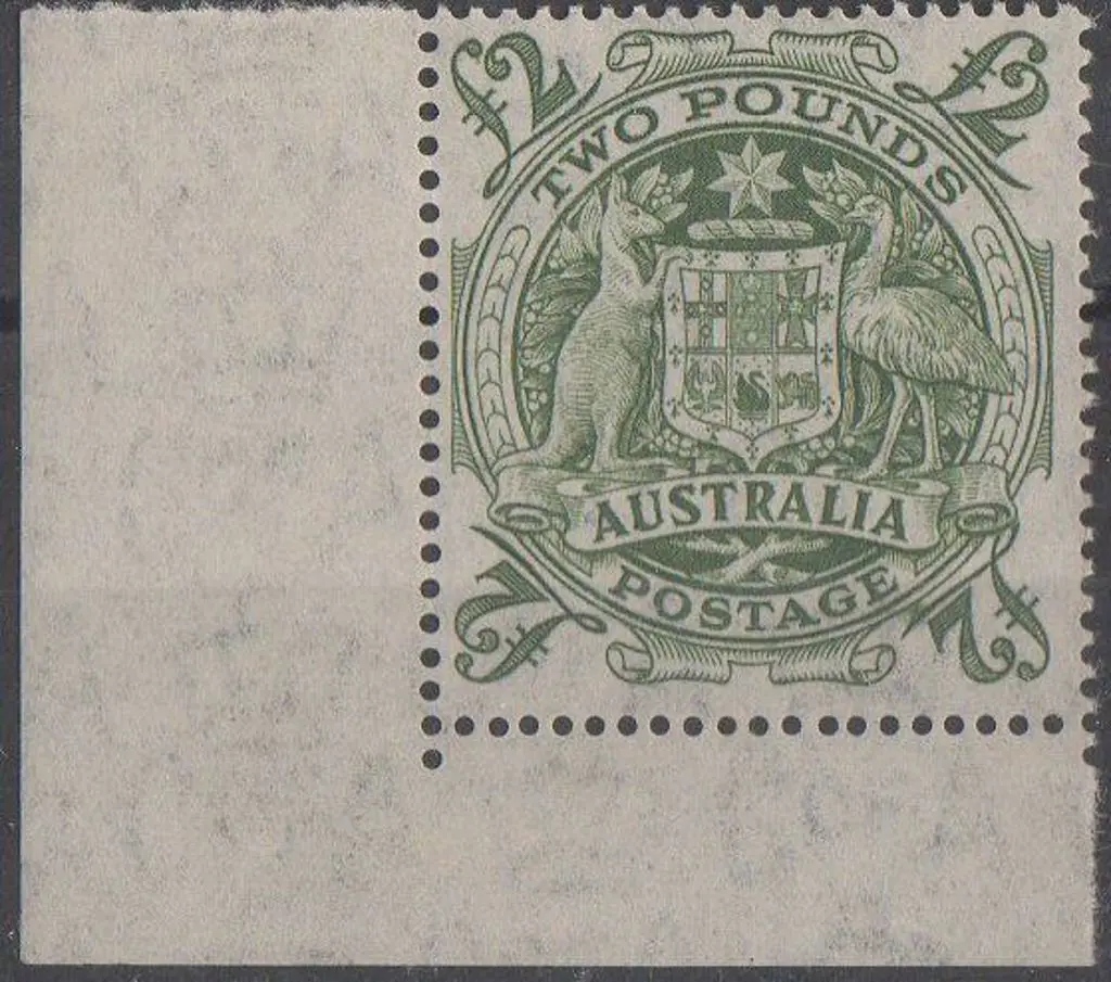 1949/50 £2 Arms. MUH marginal single showing ... Image 1++