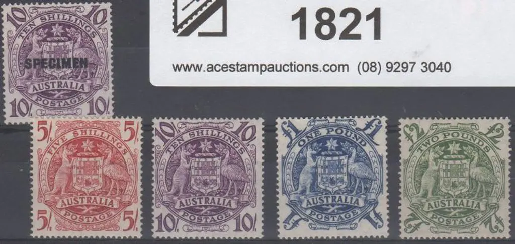 1949/50 Arms set of 4 fresh MUH plus 10/- ... Image 1++