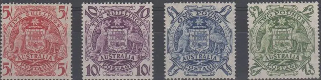 1949/50 Arms set of 4 to £2. Fresh MLH. SG 224a/d ... Image 1++