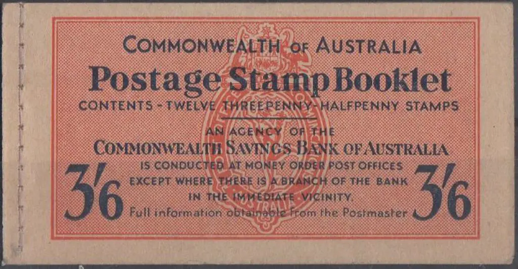1951 3/6d booklet containing KGVI 3½d x 12 in ... Image 1++