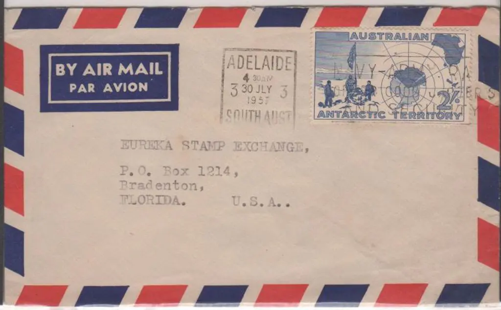 1957 (30th July) Airmail env addressed to USA with ... Image 1++