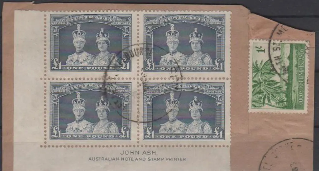 1963 Parcel piece used at Elizabeth St Melbourne ... Image 1++
