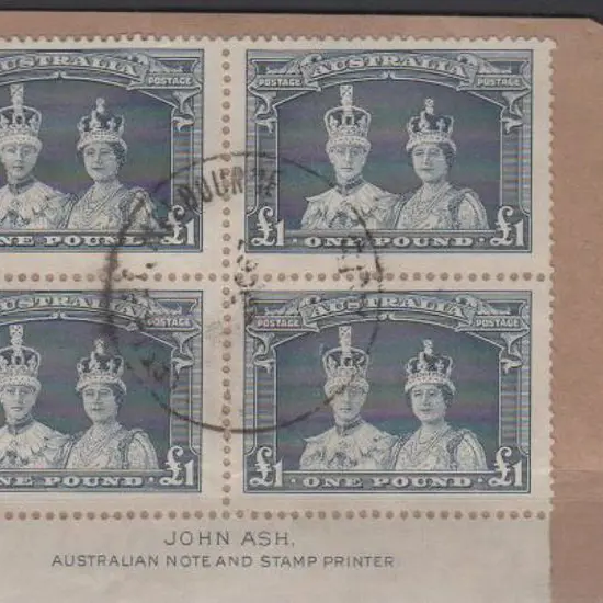 1963 Parcel piece used at Elizabeth St Melbourne ...