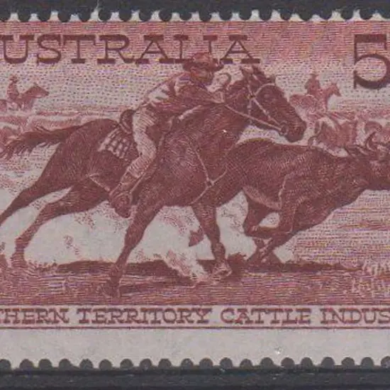 1964 5/- Cattle on white paper. Centred up but ...