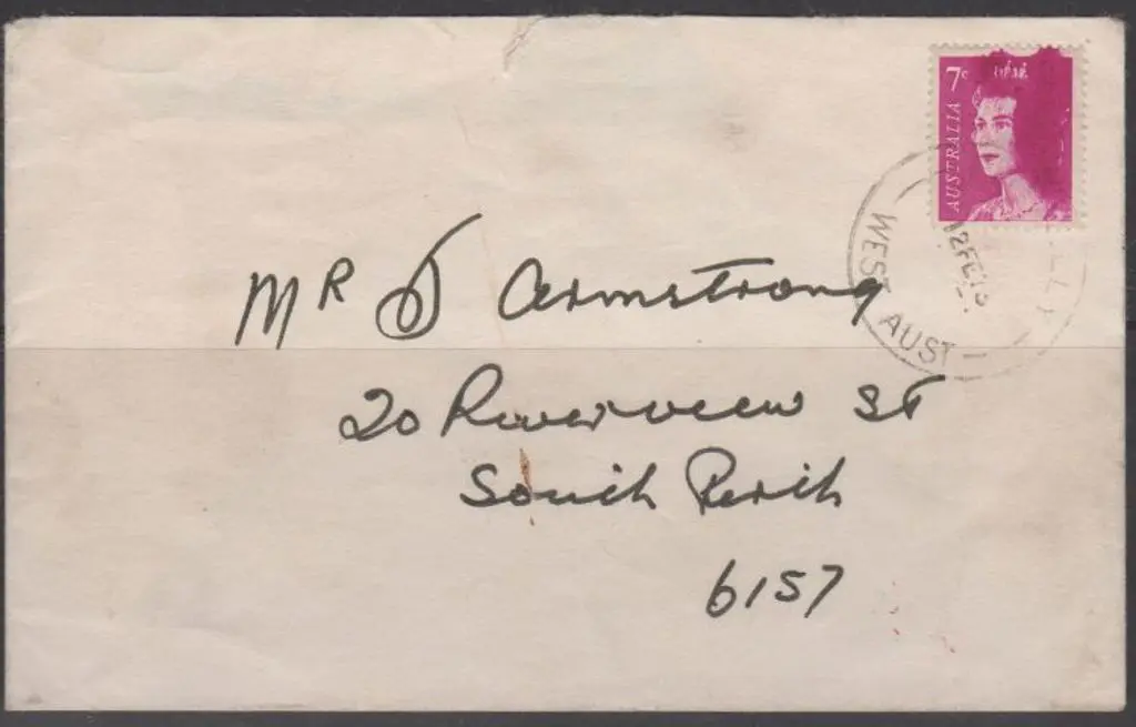 1966 7¢ purple QEII grossly over inked on cover, ... Image 1++